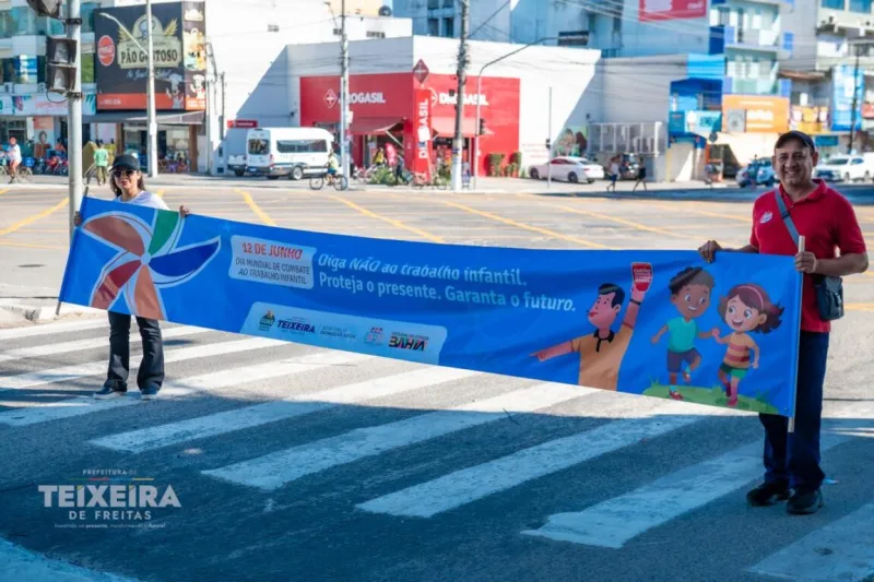 Prefeitura de Teixeira de Freitas intensifica campanha de combate ao trabalho infantil com ações em toda a cidade