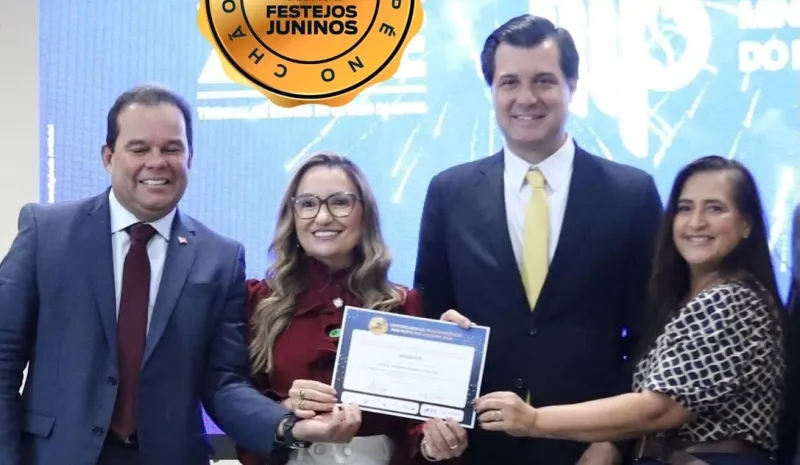 Prefeita Carla Chácara recebe em Salvador Selo de Transparência dos Festejos Juninos 2026