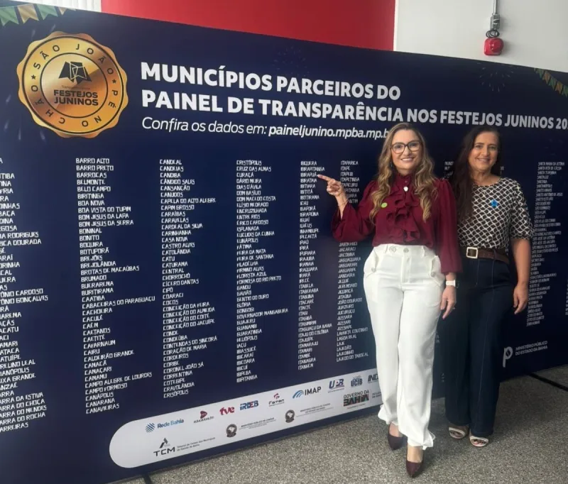 Prefeita Carla Chácara recebe em Salvador Selo de Transparência dos Festejos Juninos 2026