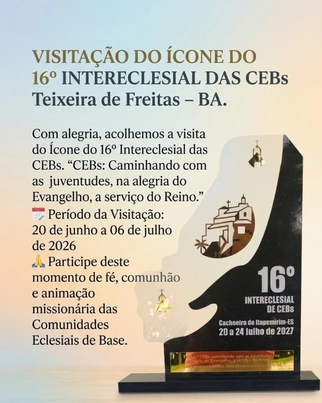 Ícone do 16º Intereclesial das CEBs chega à Diocese de Teixeira de Freitas-Caravelas