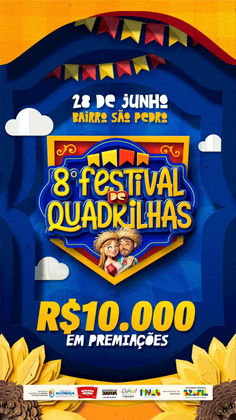 Alcobaça abre inscrições para o 8º Festival de Quadrilhas Juninas 2026