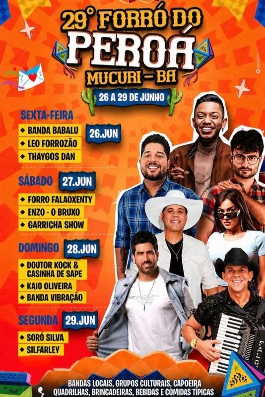 Forró do Peroá começa nesta sexta com quatro dias de festa em Mucuri