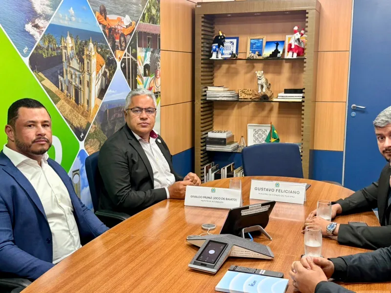Prefeito Zico de Baiato se reúne com ministro do Turismo para discutir investimentos em Alcobaça