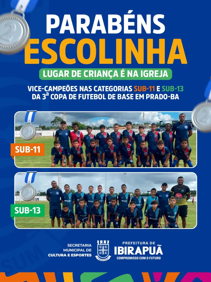 Com apoio da Prefeitura, escolinhas de futebol de Ibirapuã sobem ao pódio durante campeonato em Prado, BA