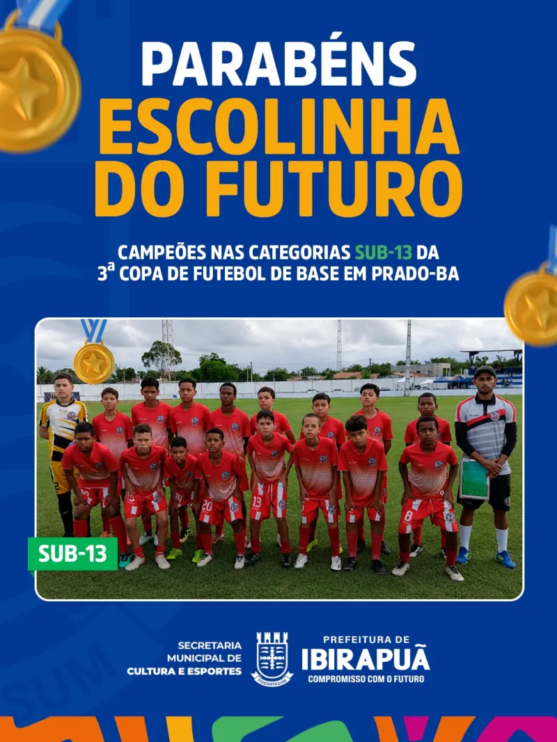 Com apoio da Prefeitura, escolinhas de futebol de Ibirapuã sobem ao pódio durante campeonato em Prado, BA
