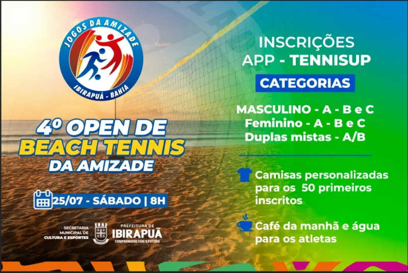 Jogos da Amizade 2026 de Ibirapuã têm inscrições abertas até 23 de julho Jogos da Amizade 2026 de Ibirapuã têm inscrições abertas até 23 de julho