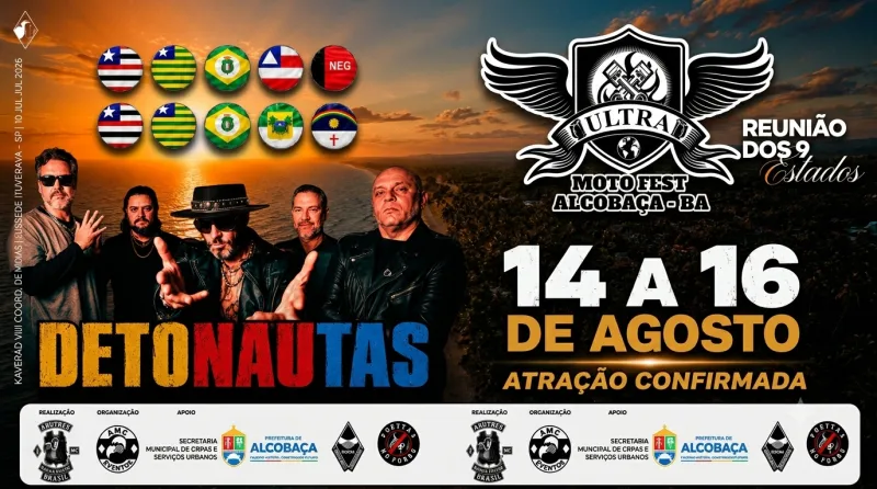 Detonautas é atração confirmada no Ultra Moto Fest 2026, em Alcobaça Detonautas é atração confirmada no Ultra Moto Fest 2026, em Alcobaça