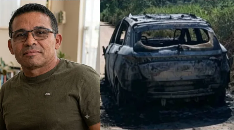 Motorista de aplicativo é encontrado morto na zona rural de Porto Seguro; carro da vítima foi incendiado