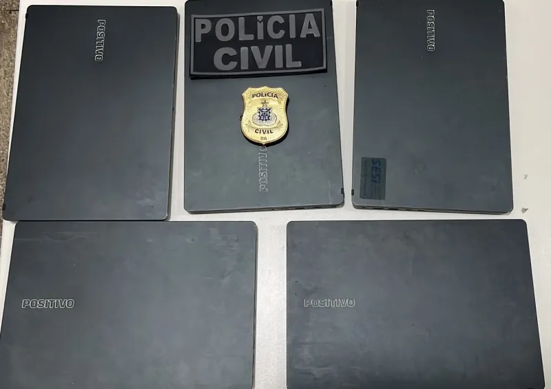 Polícia Civil recupera cinco notebooks furtados do SENAI após investigação e ações de inteligência