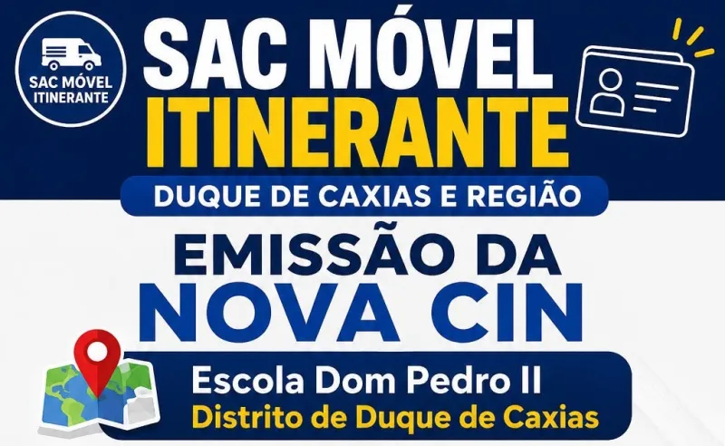 SAC Móvel Itinerante realiza emissão da nova Carteira de Identidade Nacional no distrito de Duque de Caxias