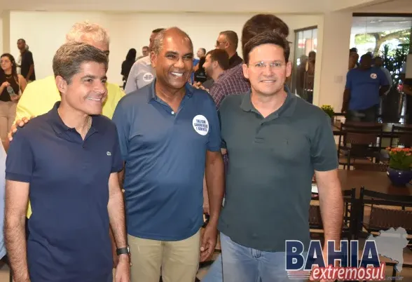 Prefeito Robertinho participa de encontro com  ACN Neto pré-candidato ao Governo da Bahia  em Posto da Mata