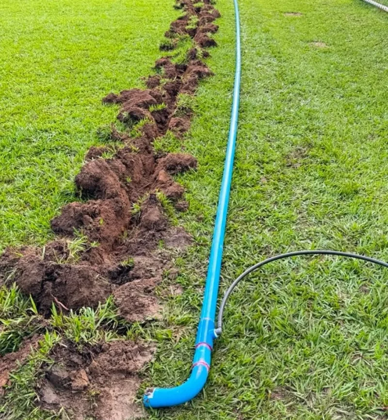 Reforma do Estádio Municipal “O Gobirão” de Vereda avança com instalação de novo sistema de irrigação e alambrado