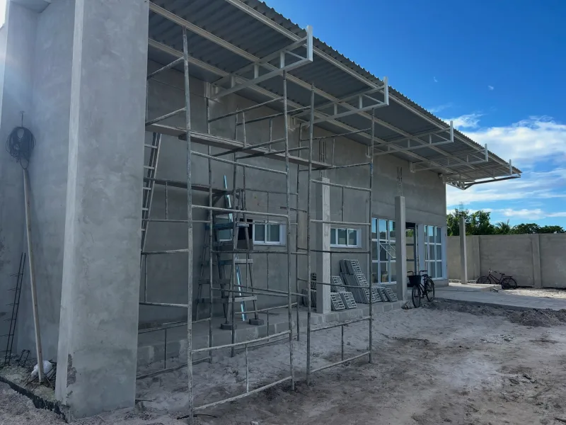 Nova Viçosa avança com obras de construção de nova Unidade Básica de Saúde
