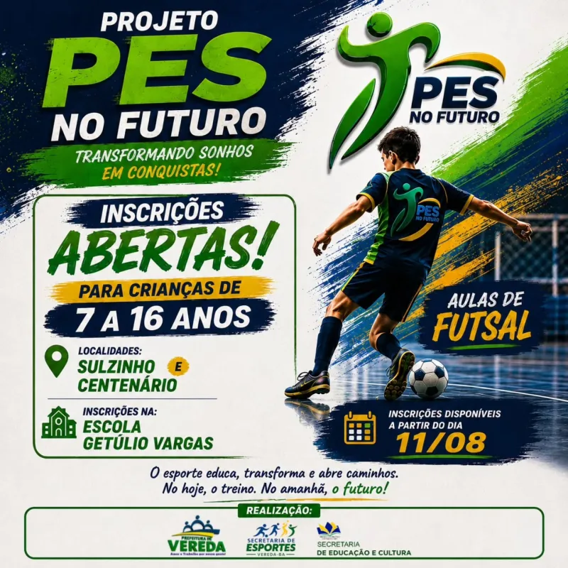 Projeto Pés no Futuro abre inscrições para crianças e adolescentes em Sulzinho e Centenário