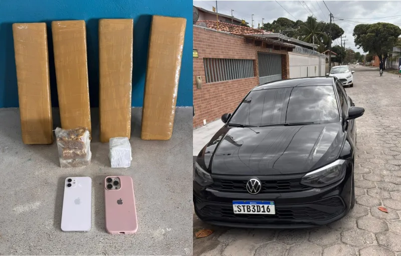 Casal é detido com mais de 4 kg de maconha e 500 g de crack em São José de Alcobaça
