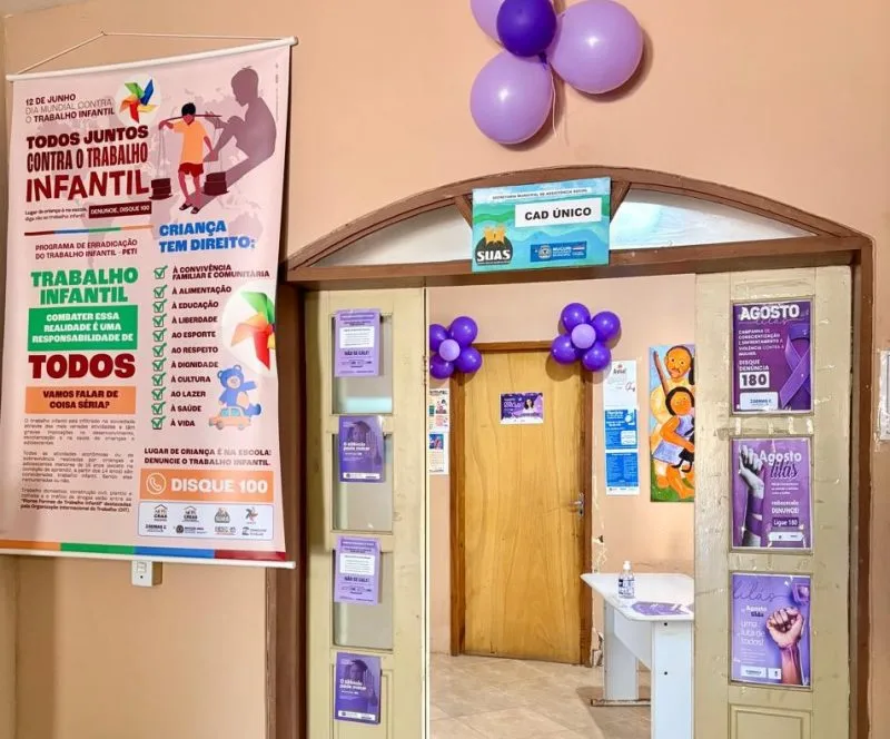 Agosto Lilás mobiliza equipamentos da Assistência Social de Mucuri em campanha de conscientização pelo fim da violência contra a mulher