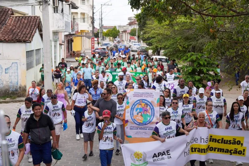 Caminhada pela Inclusão mobiliza Mucuri e lança campanha para construção da nova sede da APAE