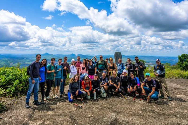 Montanhistas buscam aventura no monte Serra Grande, em Itamaraju 