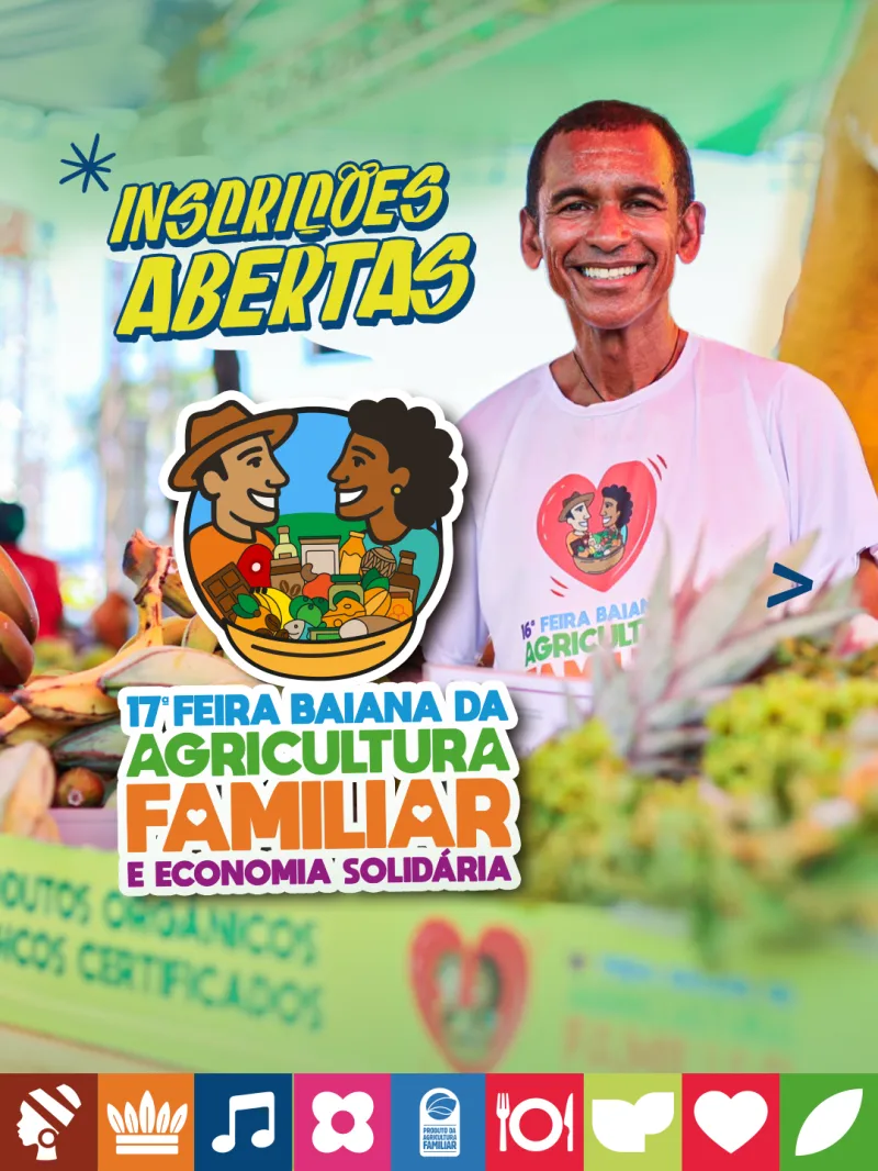 Aberta seleção de organizações produtivas para representar os Territórios de Identidade na 17ª Feira Baiana da Agricultura Familiar