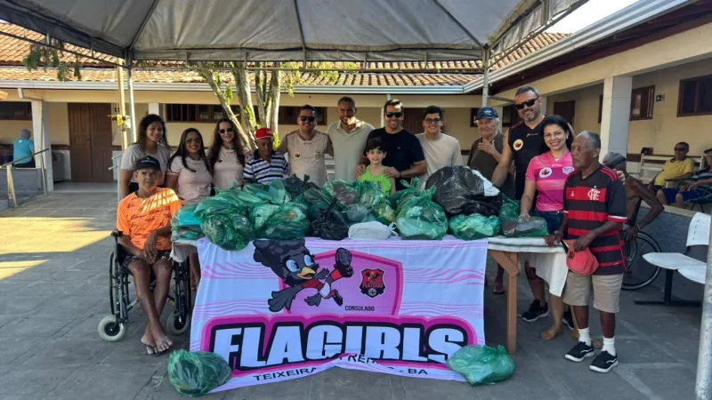   Lar dos Idosos São Francisco de Assis recebe doação das torcidas Flatexas e Flagirls