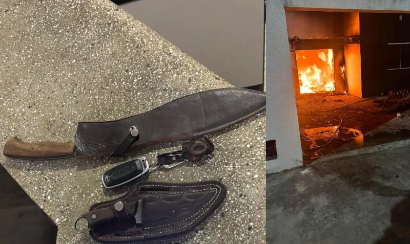 Homem acusado de incendiar residência e agredir companheira em Teixeira de Freitas é preso pela PM