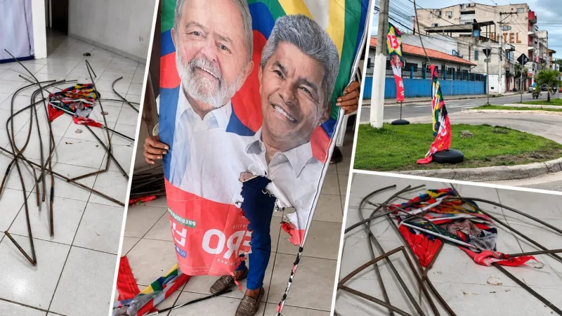 PT aciona Justiça Eleitoral após destruição e furto de propaganda eleitoral em Teixeira de Freitas