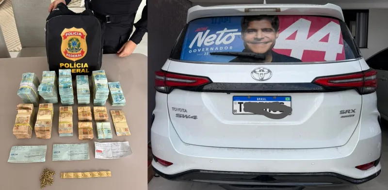 PF apreende R$ 450 mil em dinheiro vivo com apoiador de ACM Neto a dez dias das eleições