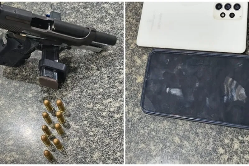 Jovem é preso com pistola de numeração suprimida e nove munições em Monte Pascoal