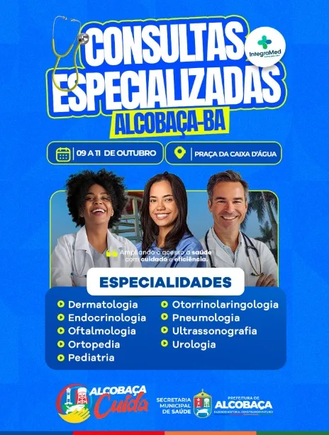 Alcobaça terá três dias de atendimento especializado com consultas em nove áreas da saúde