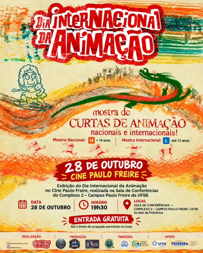 Teixeira de Freitas recebe pela primeira vez mostra do Dia Internacional da Animação