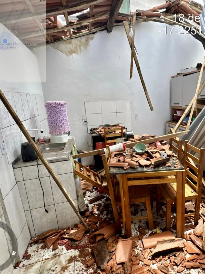 Após forte tempestade, Vereda decreta situação de emergência e mobiliza força-tarefa de reconstrução e assistência social Após forte tempestade, Vereda decreta situação de emergência e mobiliza força-tarefa de reconstrução e assistência social