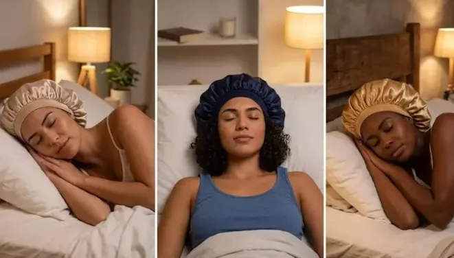 Você acorda com frizz e cachos amassados? Veja para que serve a touca de cetim e como usar em cabelos lisos, cacheados e crespos