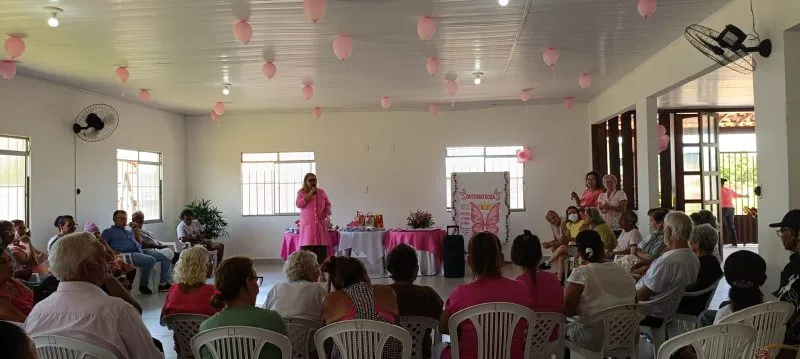 Outubro Rosa: ação em Lar dos Idosos de Mucuri reforça prevenção e cuidados com a saúde da mulher