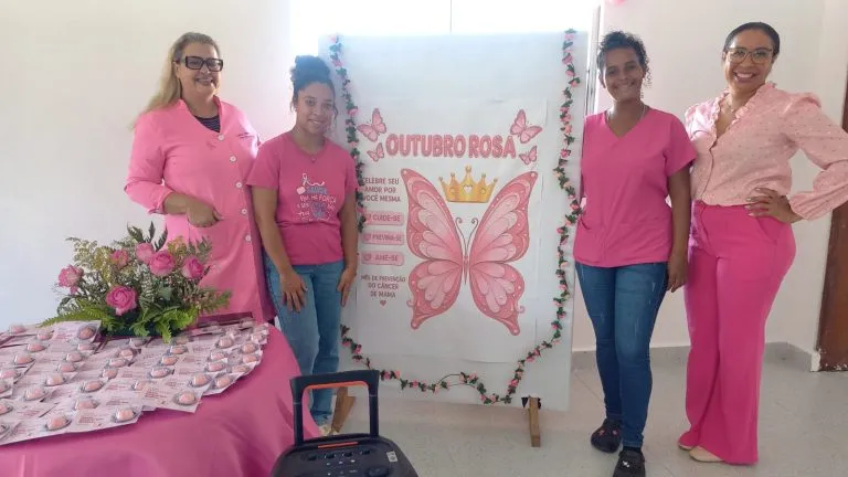 Outubro Rosa: ação em Lar dos Idosos de Mucuri reforça prevenção e cuidados com a saúde da mulher