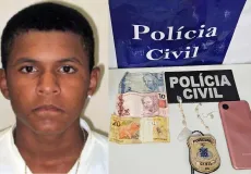 "Cabeça de Taca" é preso pela Polícia Civil acusado de tráfico de drogas, em Caravelas