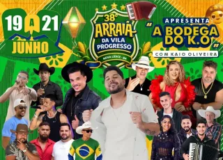 38º Arraiá da Vila Progresso promete três dias de festa, tradição e muito forró em Nova Lídice