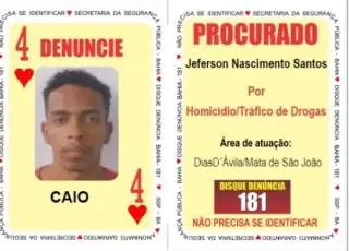 4 de Copas do Baralho do Crime morre em troca de tiros com a polícia