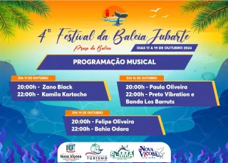 4º Festival da Baleia Jubarte agita Nova Viçosa com música, cultura e conscientização ambiental