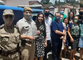 43ª CIPM realiza a devolução simbólica de policial militar à família, em Itamaraju.