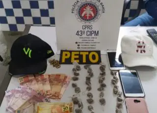 43ª CIPM realiza prisão por tráfico, em Itamaraju.