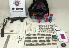 8° BPM apreende arma de fogo e drogas em Porto Seguro: Criminoso preso segue hospitalizado