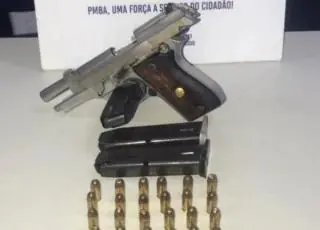 8° BPM apreende arma de fogo, em Porto Seguro. Um homem foi preso