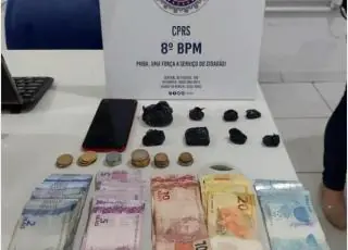 8° BPM apreende mulher portando drogas ilegais, em Porto Seguro