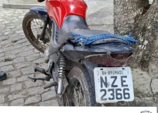 87ª CIPM apreende moto com adulteração nos sinais identificadores em Teixeira de Freitas