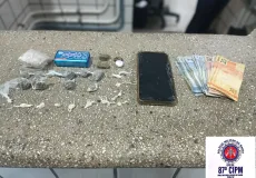 87ª CIPM prende suspeito de tráfico de drogas em Teixeira de Freitas