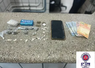 87ª CIPM prende suspeito de tráfico de drogas em Teixeira de Freitas