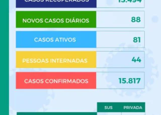 88 novos casos de covid-19 são registrados em Teixeira