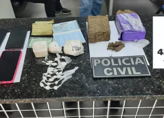 Ação conjunta da 43ª CIPM e PC realiza prisão de três pessoas por tráfico de drogas, em Itamaraju.
