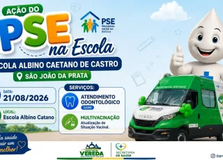 Ação do PSE leva atendimento odontológico e atualização vacinal à Escola Albino Caetano de Castro