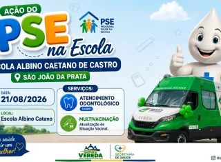 Ação do PSE leva atendimento odontológico e atualização vacinal à Escola Albino Caetano de Castro
